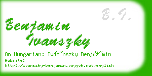benjamin ivanszky business card